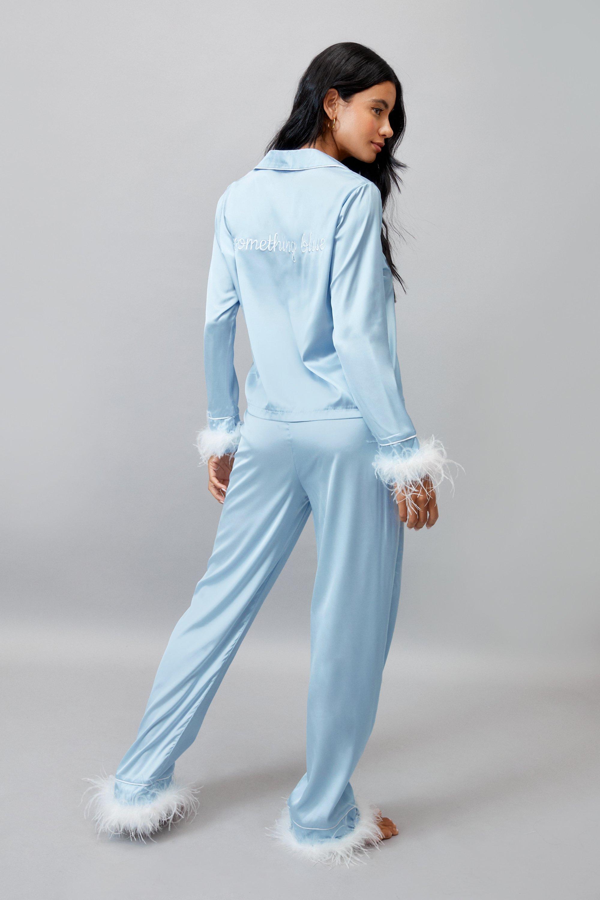 Sleeper blue pj set best sale with feathers